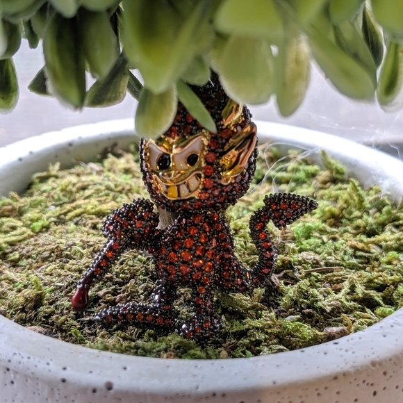 🖤 18" x 4m Tennis Chain + Devil Shape Pendant - Picture 2 of 8